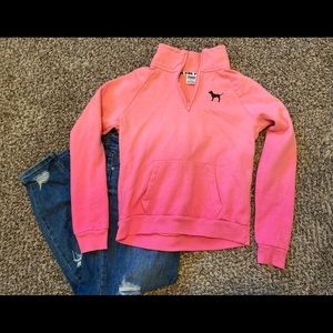 Pink VS Ombré 1/4 Zip Sweater